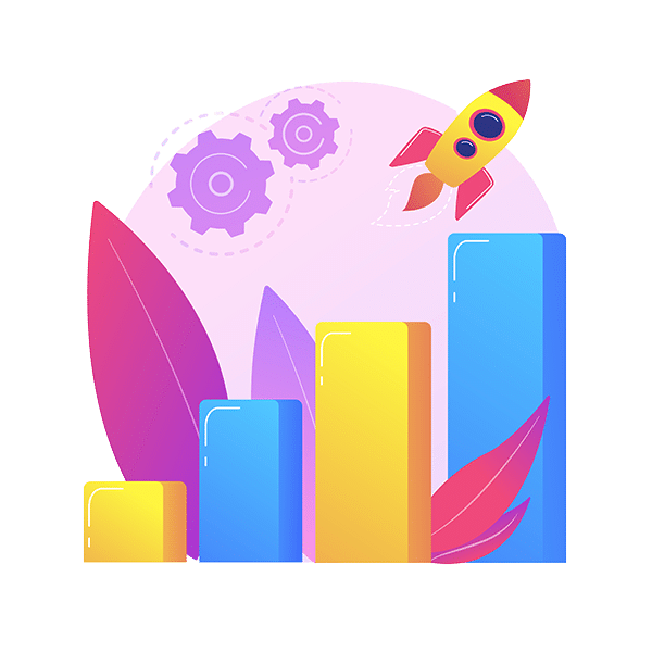Illustration d’un indicateur de performance avec une flèche, symbolisant un processus optimisé et une collaboration efficace.