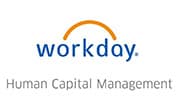 Logo de Workday illustrant l’expertise de CJE Solutions en gestion des ressources humaines et finance avec cette solution cloud.